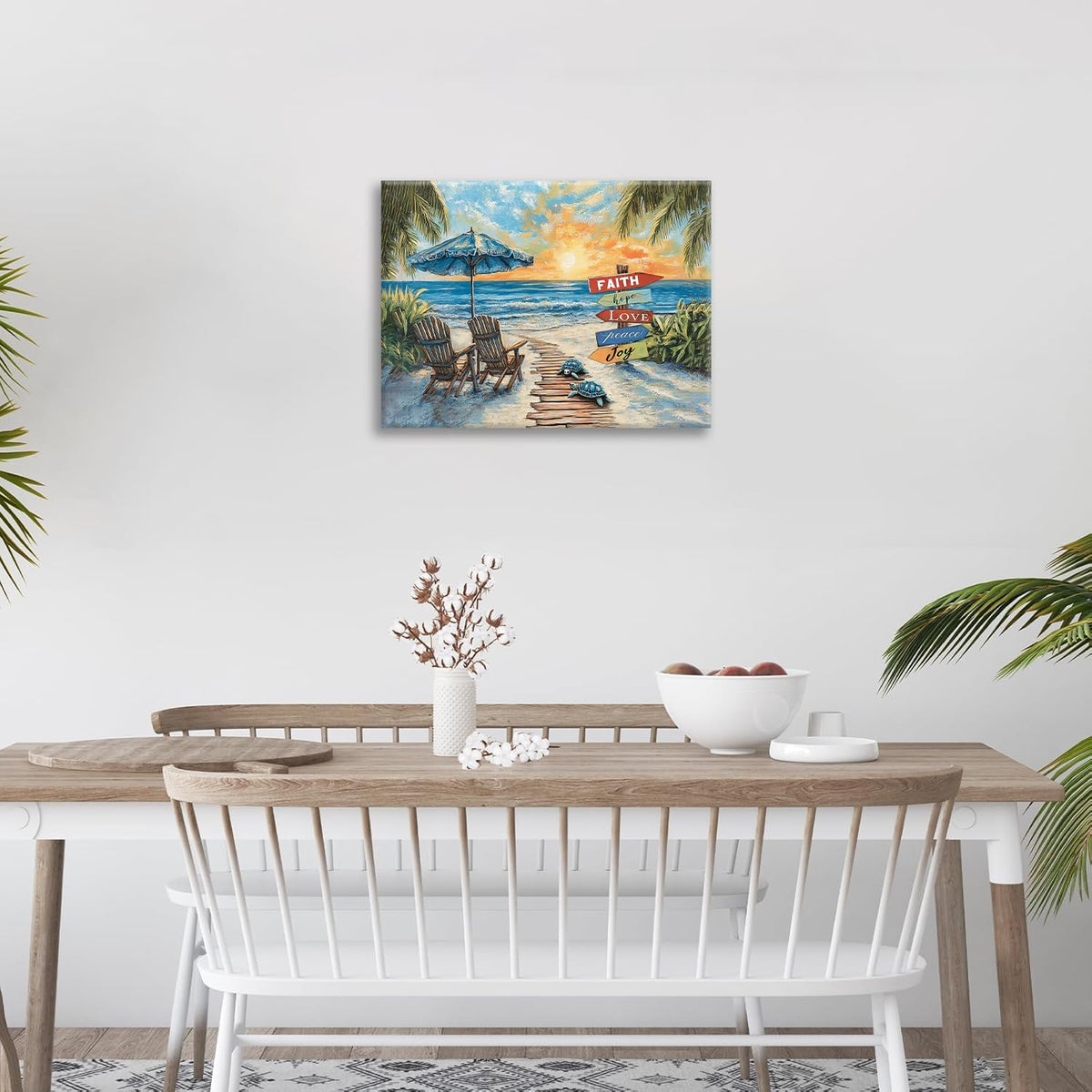 Beach Ocean Bathroom Pictures Wall Art, Seaside Coastal Bathroom Wall Decor, Sunrise Framed