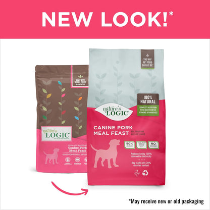 NATURE'S LOGIC Dry Dog Food - 100% Natural - No Synthetics - for All Ages, Sizes, Breeds - Free