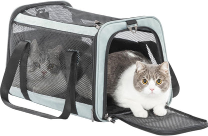 Petsfit Cat Carrier Dog Carrier, Large Capacity Lightweight Soft-Sided Pet Carrier for Travel, with