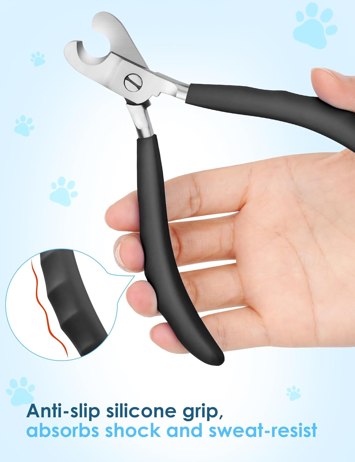 Heavy Duty Dog Nail Clippers -【Cuts Thick Nails Like Butter】【Upgraded Large Opening】 Professional