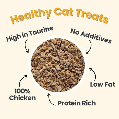 Farm To Pet - Cat Treat Crumbles - 3 oz Single Ingredient Chicken Treat and Snacks - Healthy for