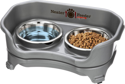 Neater Feeder Express Mess Proof Cat Bowls Elevated, No Spill Feeding Station, Stainless Steel