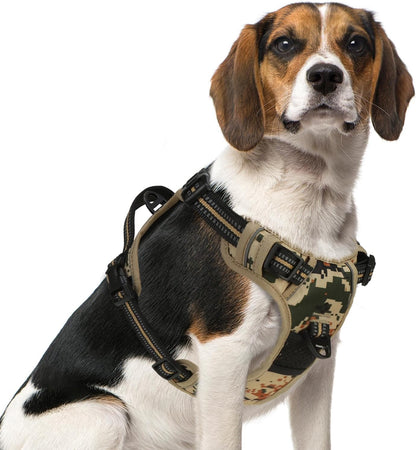PUPTECK No Pull Dog Harness Medium Sized, Adjustable Reflective Dog Harness with Handle Easy