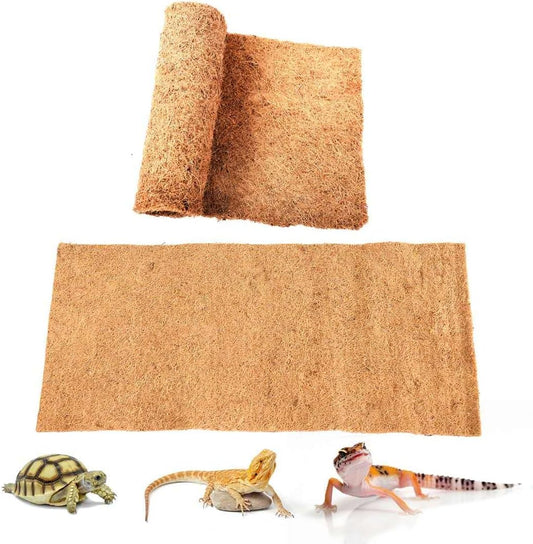 Reptile Carpet Coconut Fiber, 36" x 18" Reptile Terrarium Substrate Liner, Tortoise Bedding Carpet