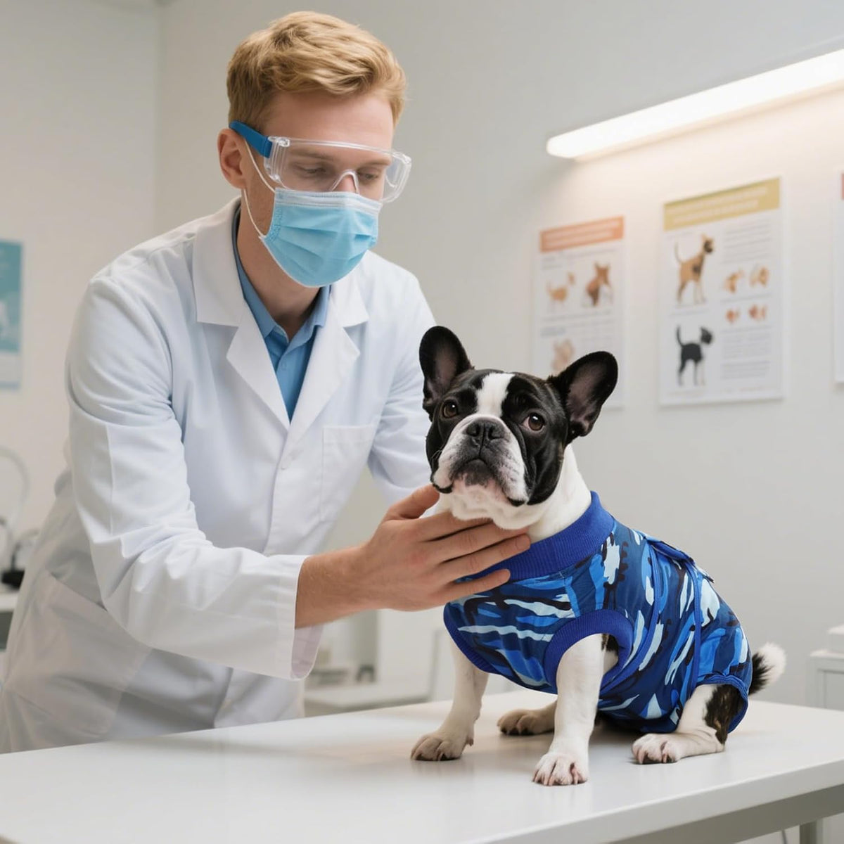 Kuoser Recovery Suit for Dogs Cats After Surgery, Professional Pet Recovery Shirt Dog Abdominal