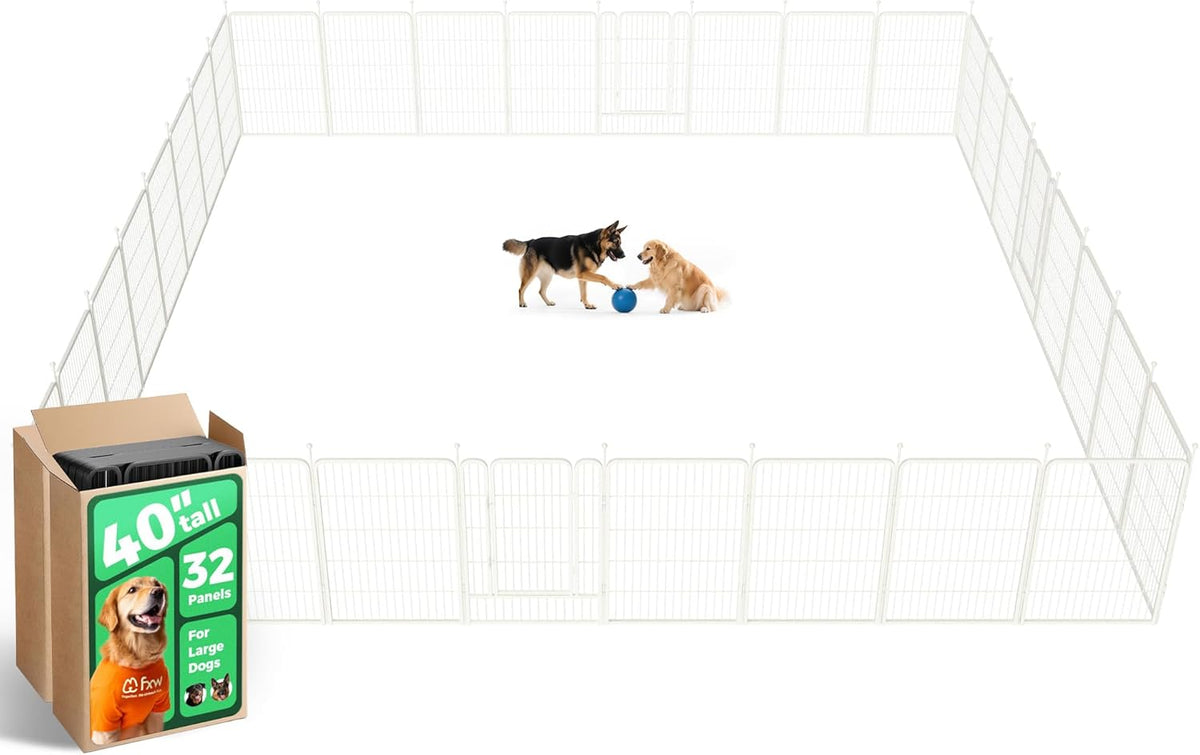 FXW Rollick Unleashed Dog Playpen for Indoor, Yard, RV Camping, 40 inch 32 Panels for Medium and