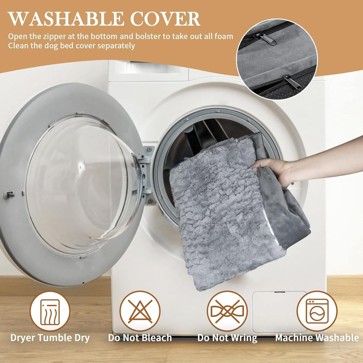 Comfort Expression XXL Orthopedic Dog Bed for Extra Large Dogs, Waterproof Orthopedic Foam Dog