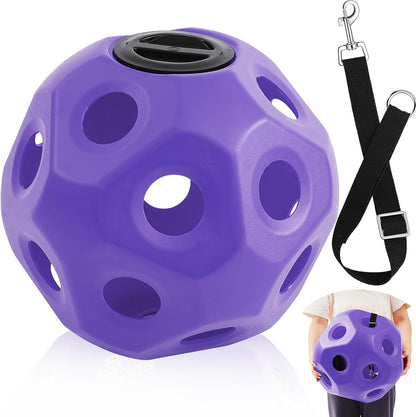 15.75" Hay Ball for Horse with Hanging Strap Slow Feed Horse Treat Ball Extra Large Hanging for