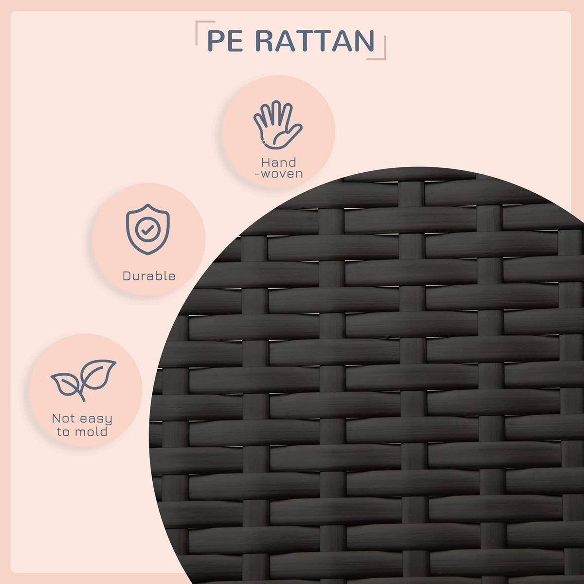PawHut Wicker Dog House Outdoor with Canopy, Rattan Dog Bed with Water-Resistant Cushion, Raised
