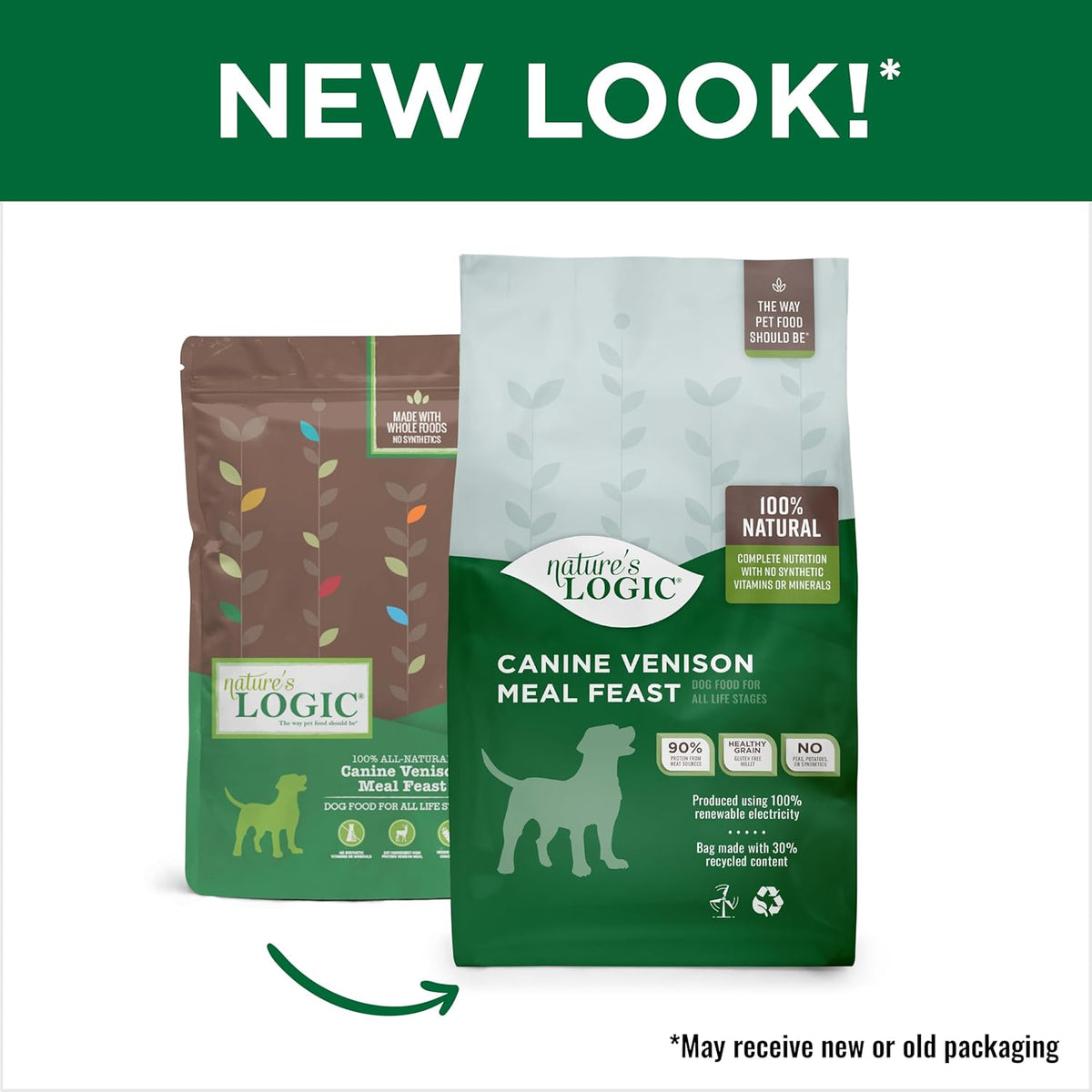 NATURE'S LOGIC Dry Dog Food - 100% Natural - No Synthetics - for All Ages, Sizes, Breeds - Free