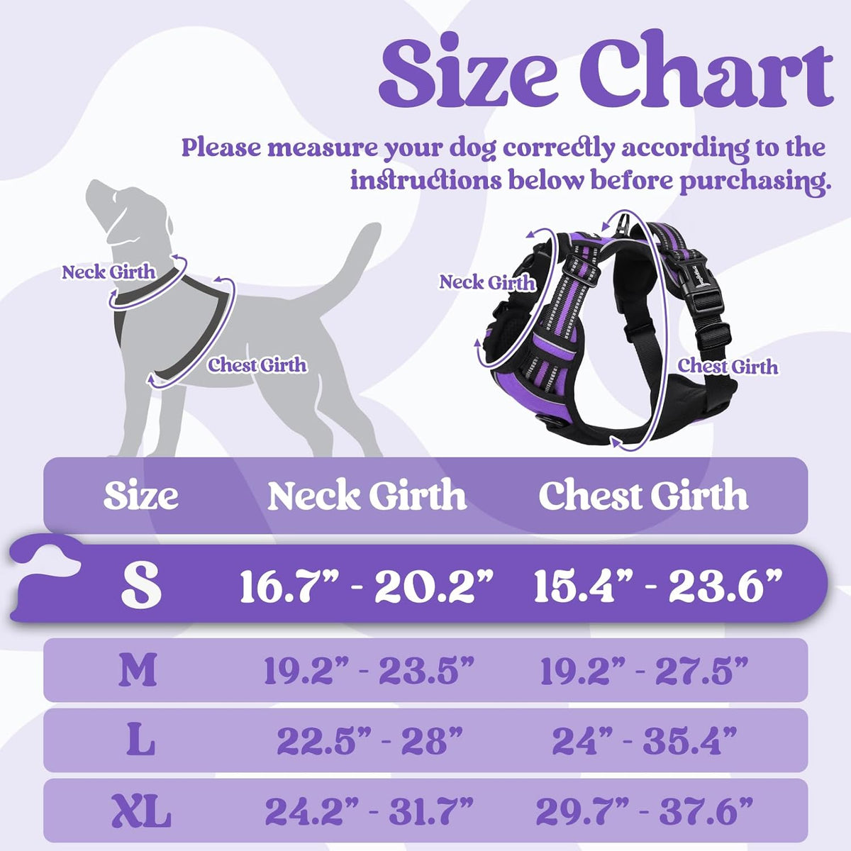 rabbitgoo Dog Harness Small Sized, No Pull Pet Harness with 3 Buckles, Adjustable Soft Padded Vest