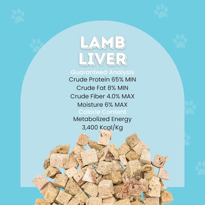 hotspot pets Lamb Liver Treats, 1LB Bag, All Natural Grain-Free Cat & Dog Training Topper Snack