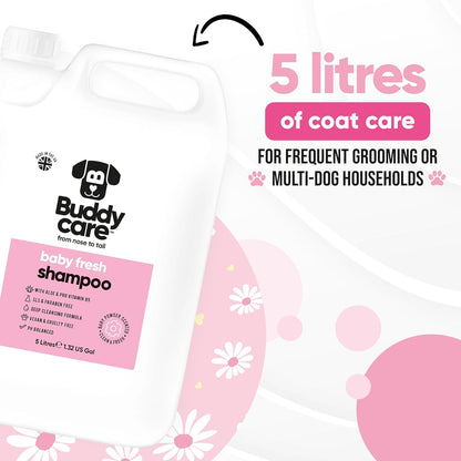 Baby Fresh Dog Shampoo by Buddycare | Deep Cleansing Shampoo for Dogs | Fresh Scented | with Aloe