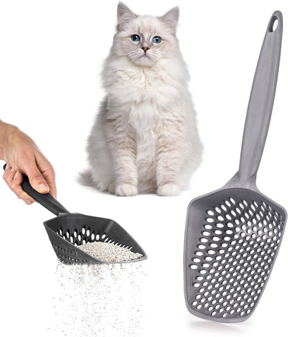 Set of 1 Cat Litter Scoop with Small Holes, Deep Sifting Shovel for Fine Litter, Reptile Terrarium
