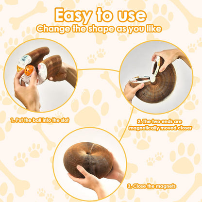 2 Pack Magic Organ Cat Toy Foldable Magic Organ Cat Scratching Board Reversible Infinity Style