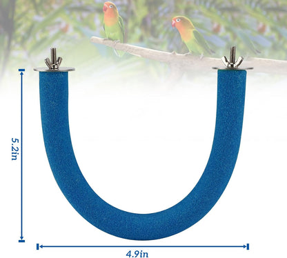 Rypet Parrot Perch Rough-surfaced - Quartz Sands Bird Cage Perches for Small Parakeets Cockatiels