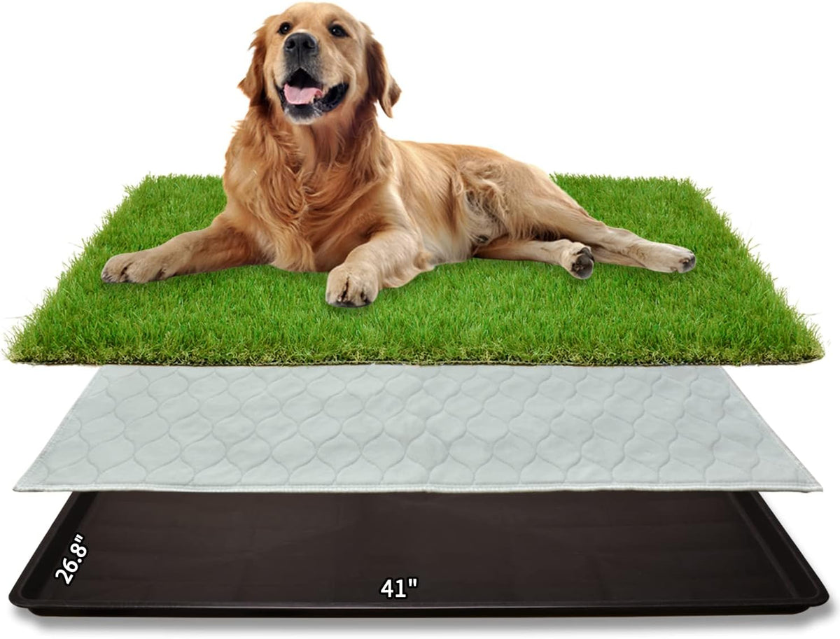 Dog Grass Large Potty Patch, Dog Litter Boxes Artificial Grass Bathroom Turf for Pet Training