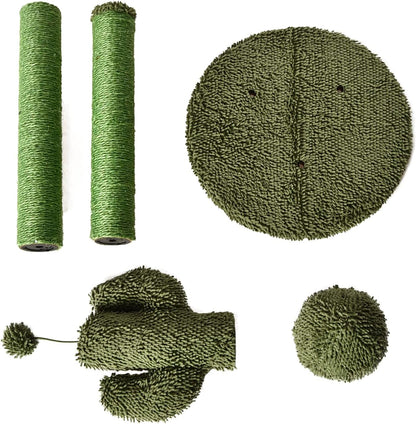 Amazon Basics Cat Scratcher - Indoor Cactus Triple Posts Cat & Kittens Scratching Post with