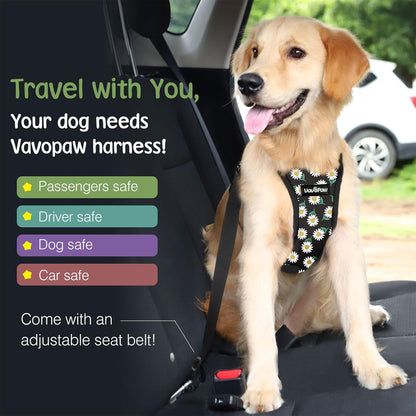 Dog Seat Belt, Safety Vest Dog Car Harness with Adjustable Buckle Dog Seat Belt for Vehicle Nylon