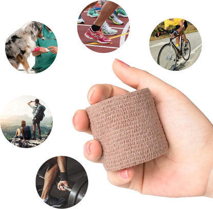 9 Pack 2" x 5 Yards Self Adhesive Bandage Wrap Self Stick Wrap for Ankle, Wrist, Finger, Sports