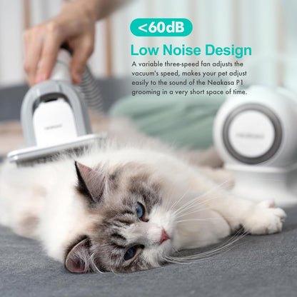 Neakasa P1 Pro Pet Grooming Kit & Vacuum Suction 99% Pet Hair, Professional Clippers with 5 Proven