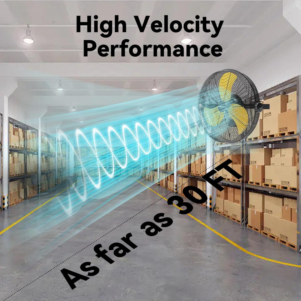 14 Inch Wall Fan Pro Series - Waterproof Motor High Velocity Wall Mount Fans for Commercial