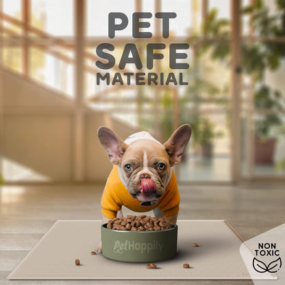 Dog Food Mat - 24x15 Raised Edges Dogs Mat for Food and Water Prevent Spill, Waterproof Cat Food