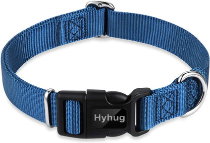 Hyhug Pets Solid Color Classic Regular Heavy Duty Basic Collar Medium Breeds Dogs, Unique Design