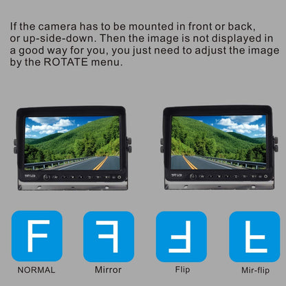 AHD 1080P 7" Reverse Rear View Backup Camera System, Camera with Night Vision Waterproof IP69K