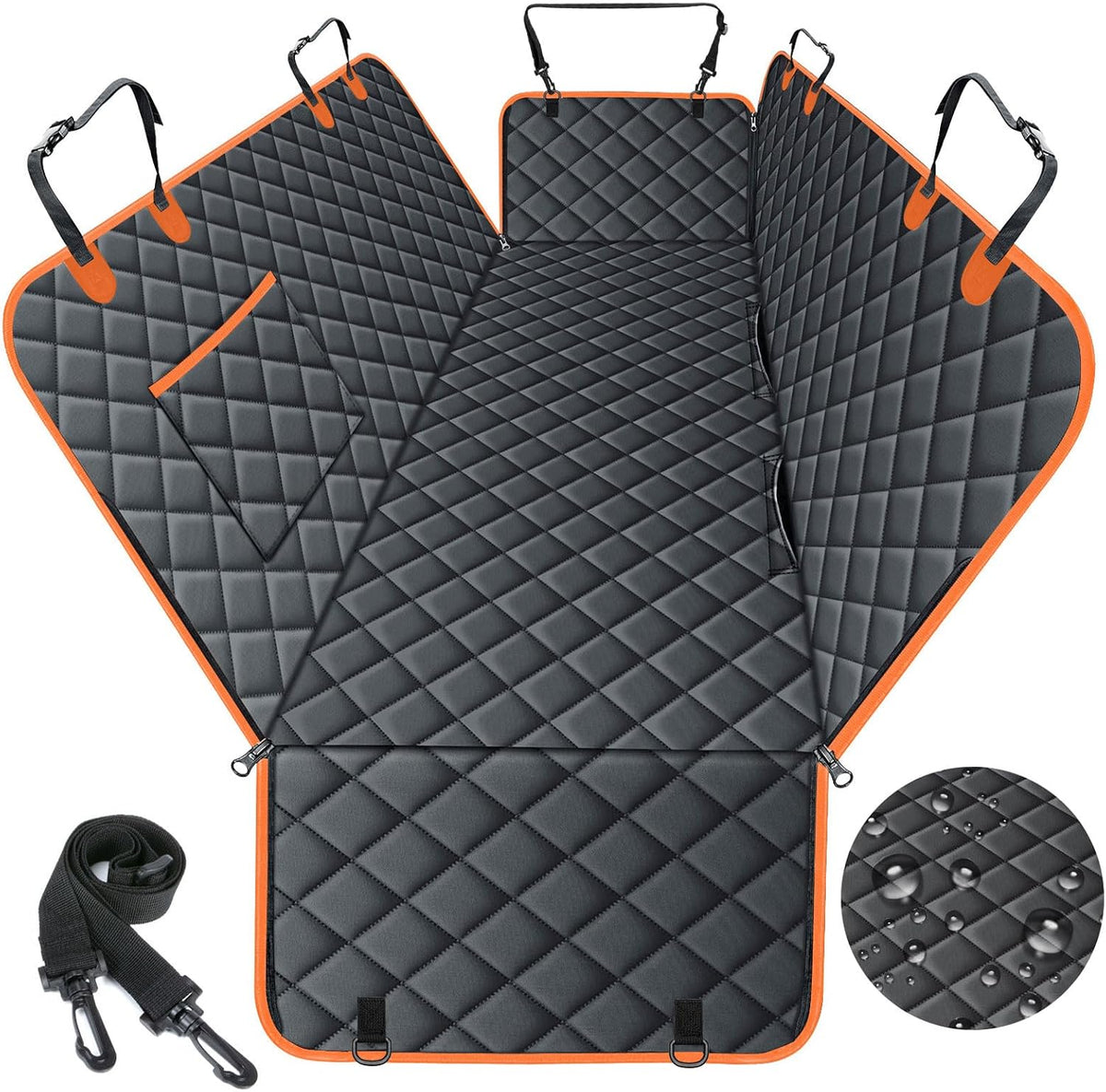 Dog Car Seat Cover, Durable Waterproof Scratch Proof Nonslip Dog Hammock, Back Seat Covers with