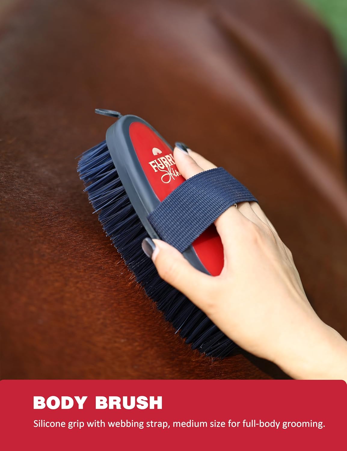 9PCS Horse Grooming Kit Curry Comb Sweat Scraper Horse Bathing Supplies Grooming Tools with Storage