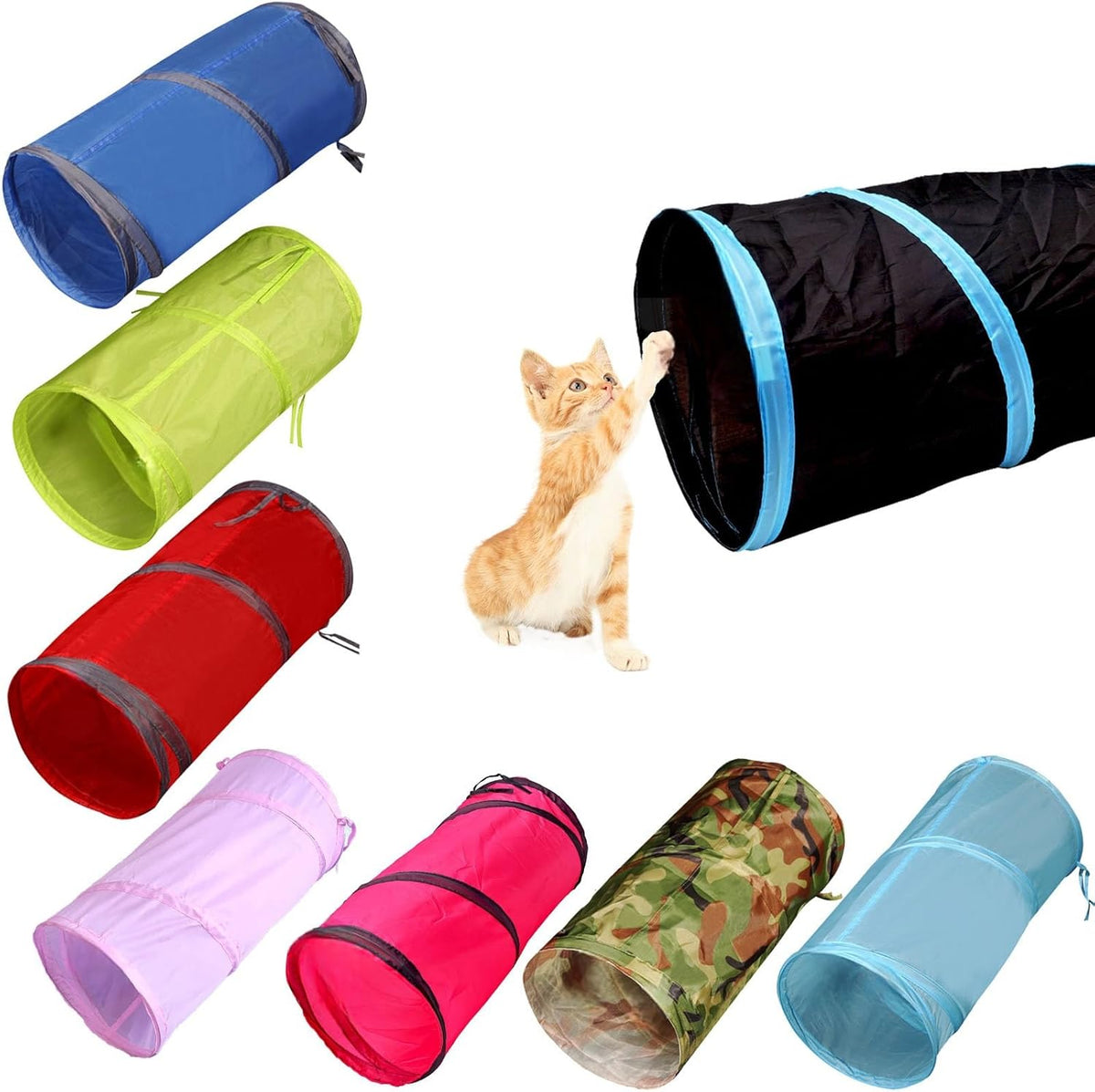 iCAGY Cat Tunnel for Indoor Cats Interactive, Rabbit Tunnel Toys, Pet Toys Play Tunnels for Cats