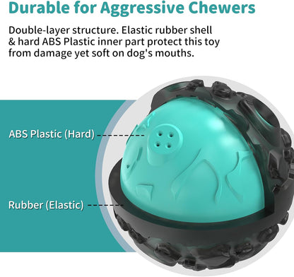 Dog Ball for Aggressive Chewers - Interactive Dog Toy Balls Fun Squeaky Sound to Keep Them Busy