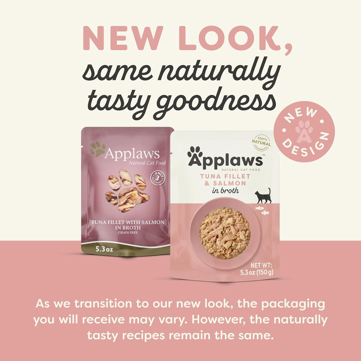 Applaws Natural Wet Cat Food in Broth, Limited Ingredient Wet Cat Food Pouches, No Additives, Made