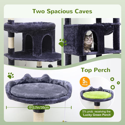 Globlazer Heavy Duty Cat Trees for Large Cats, Sturdy 72in Maine Coon Cat Tree for Large Cats 20