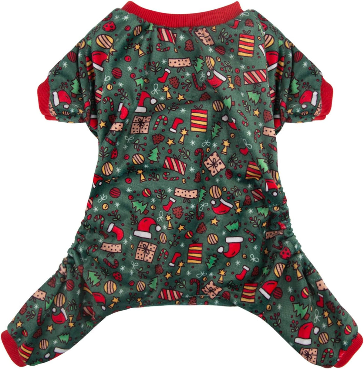 CuteBone Dog Christmas Pajamas Puppy Onesies Small Dogs Soft Pjs Coat Cat Apparel Comfy Pet Clothes