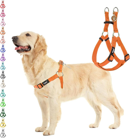 PUPTECK No Pull Dog Harness Soft Adjustable Basic Nylon Step in Puppy Vest Outdoor Walking with ID