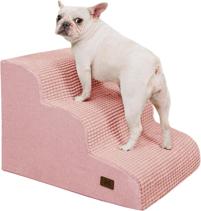 Dog Step for Bed, Dog Stair 3-Step 35D Pet Stair 15.7" H for High Bed or Sofa Non-Slip Balanced Pet