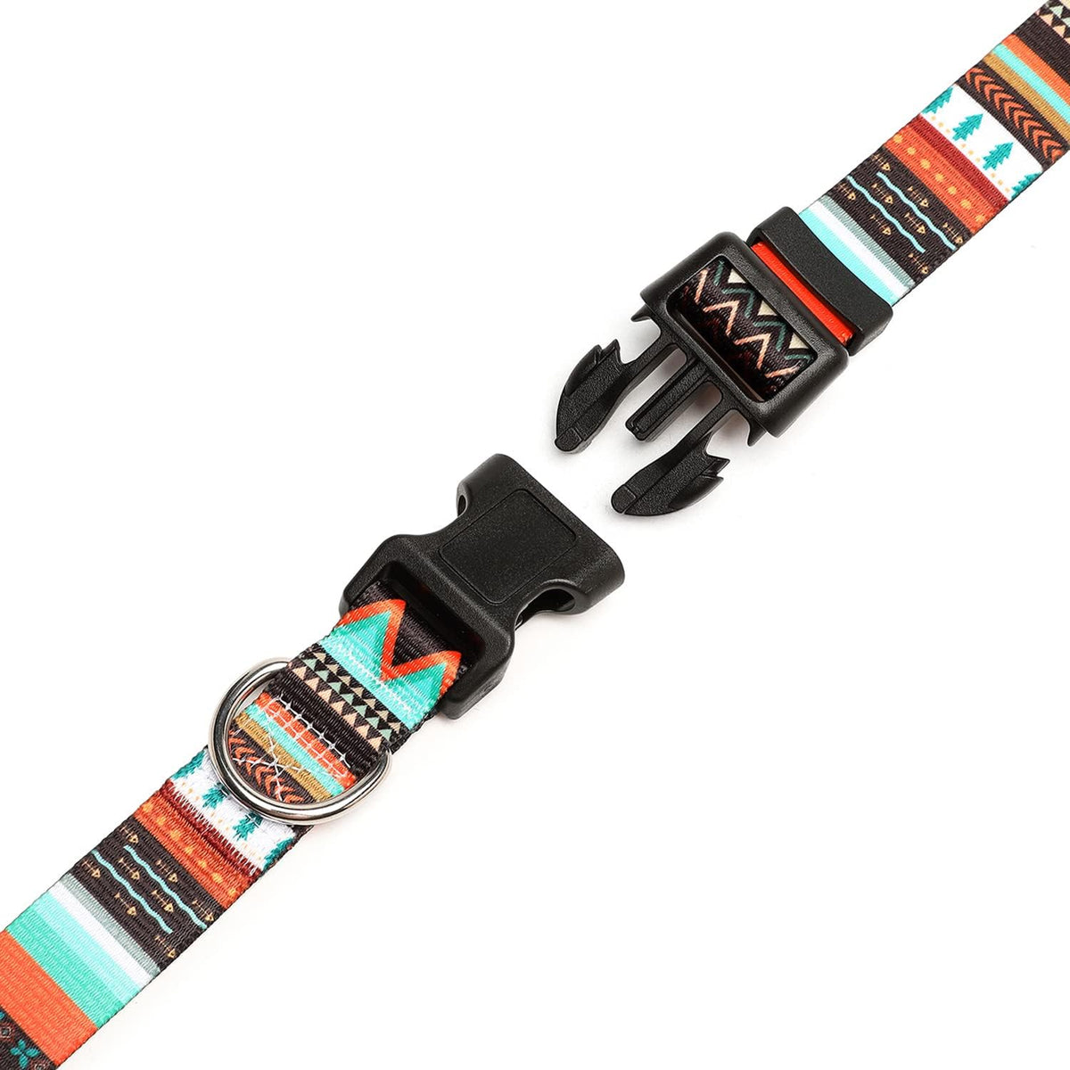 Mercano Adjustable Dog Collar - Special Design Patterns, Soft Nylon Comfortable Durable Pet Collar