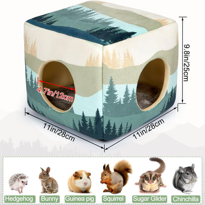 Bienbee Guinea Pig Hideout, Washable Guinea Pigs House Cozy Guinea Pigs Bed for Small Pet