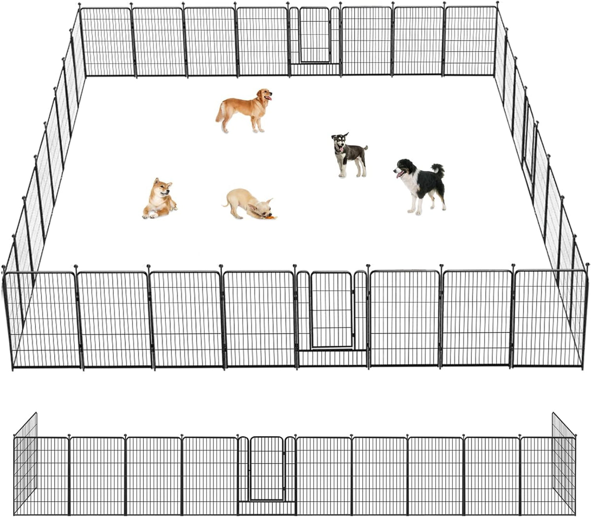 Dog Playpen 40 inch 32 Panels Indoor Outdoor Dog Pen for Large/Medium/Small Dogs Heavy Duty Metal