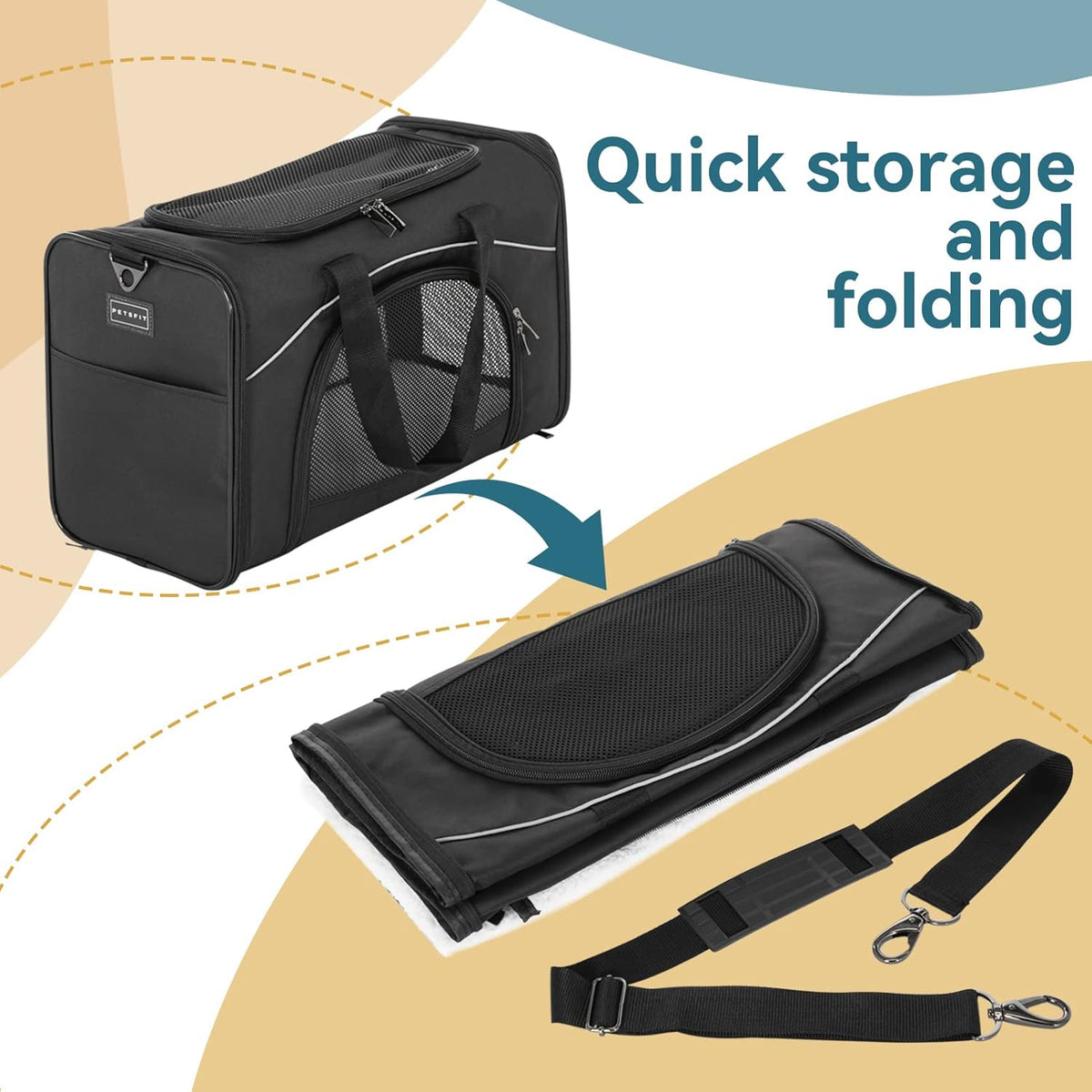 Petsfit Two-Way Placement Pet Carrier Airline Approved, Cat Carriers for Kittens
