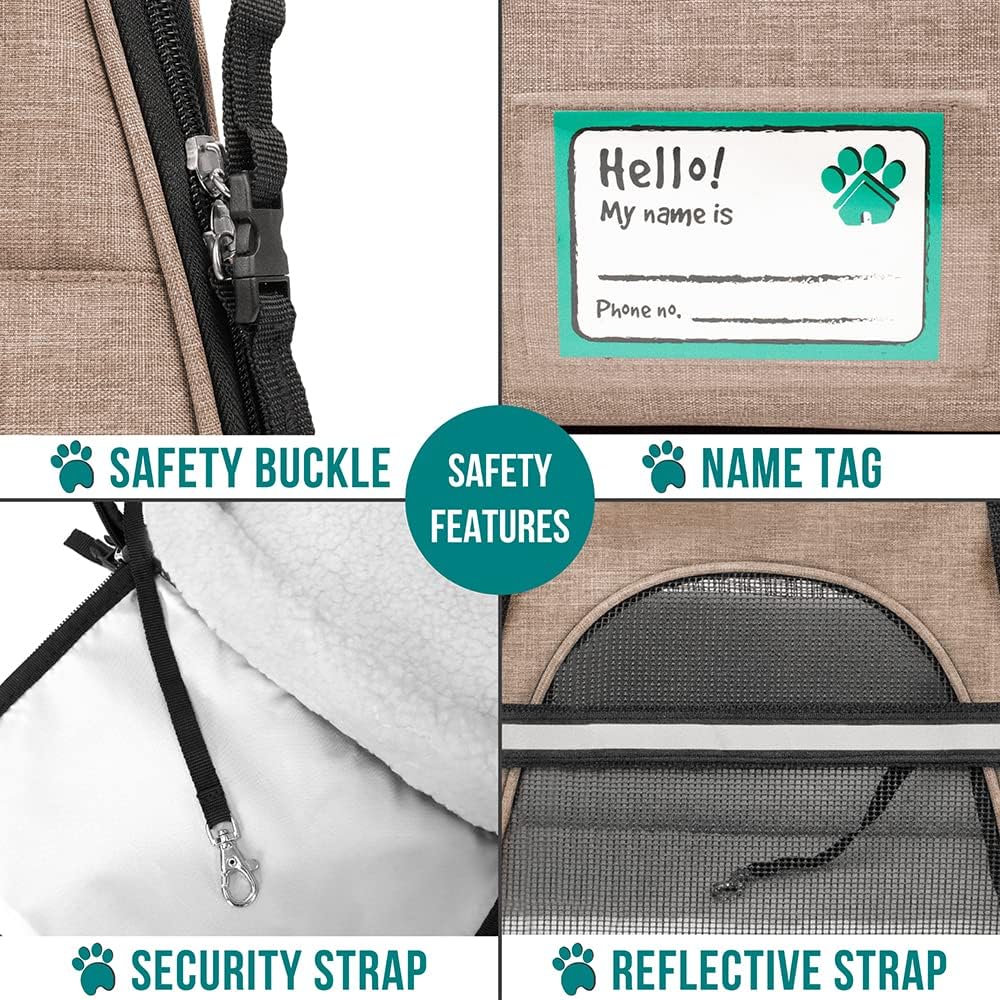PetAmi Airline Approved Pet Carrier for Cat, Soft Sided Dog Carrier for Small Dog, Cat Travel