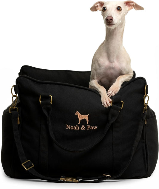 Noah & Paw Dog Car Seat Carrier, Small Dog Car Seat for Small Medium Pets with Harness Clip, 4X