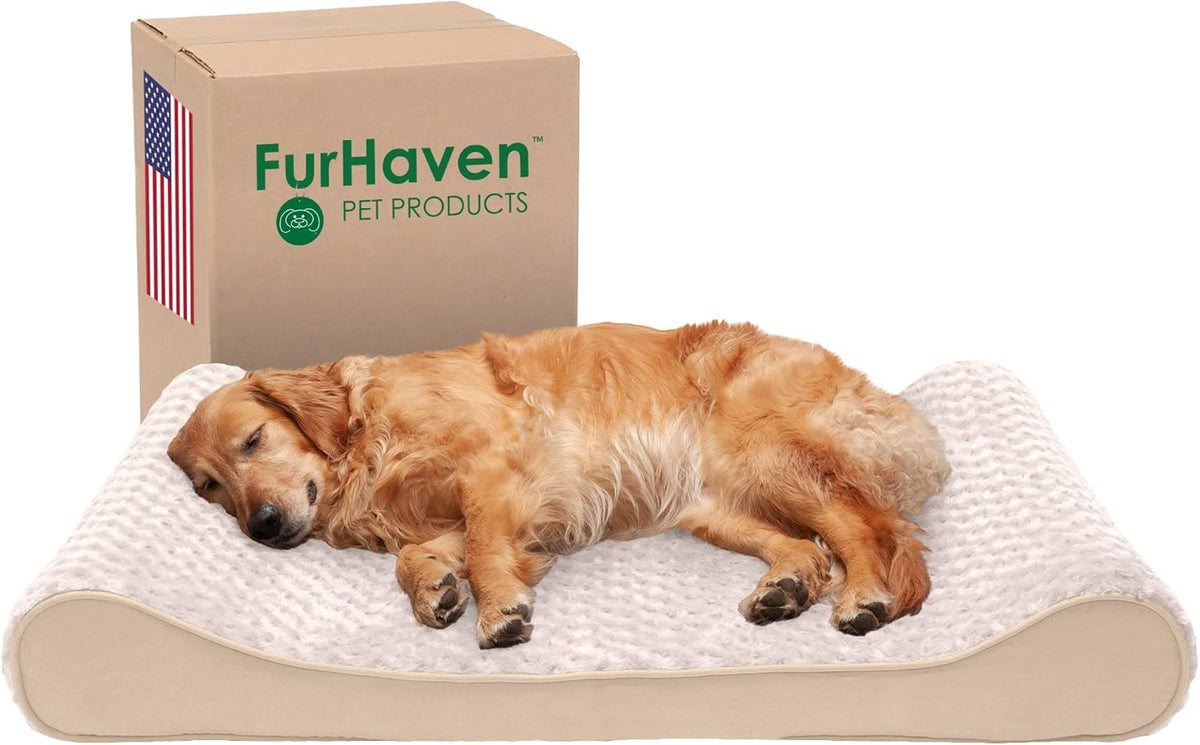 Furhaven Orthopedic Dog Bed for Large Dogs w/ Removable Washable Cover, For Dogs Up to 75 lbs