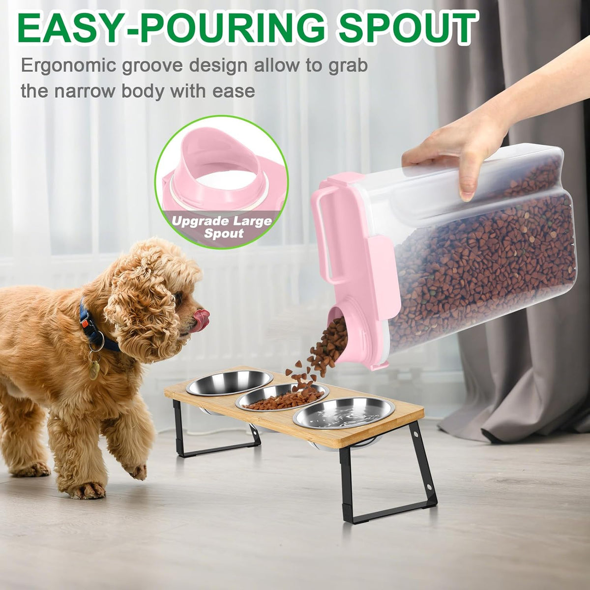 TBMax Cat Dog Food Container 5 to 7 lbs, Secondary Pet Food Storage Beyond a Large Dog Food Bin for