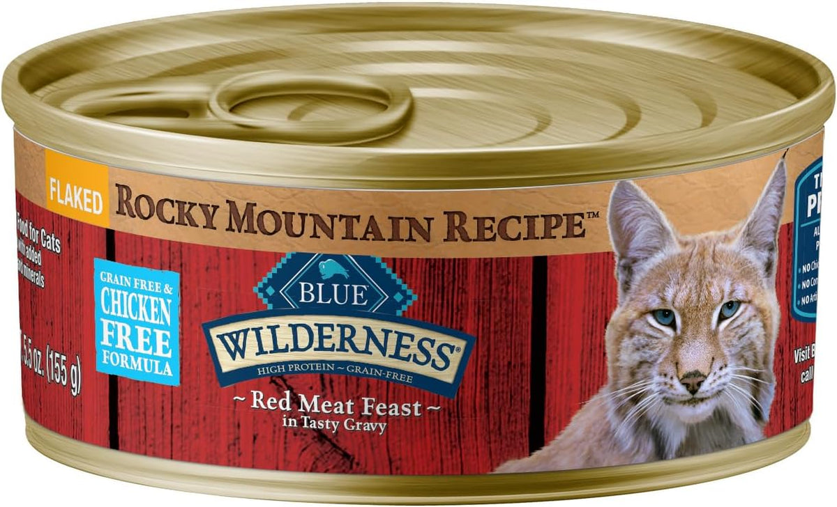Blue Buffalo Wilderness Rocky Mountain Recipe Flaked Wet Cat Food, Chicken-Free & Grain-Free