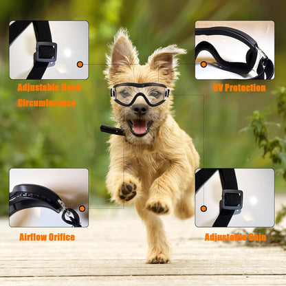 Dog Goggles Small Breed Dog Sunglasses with Adjustable for UV Protection Eyewear Doggy Doggie Puppy