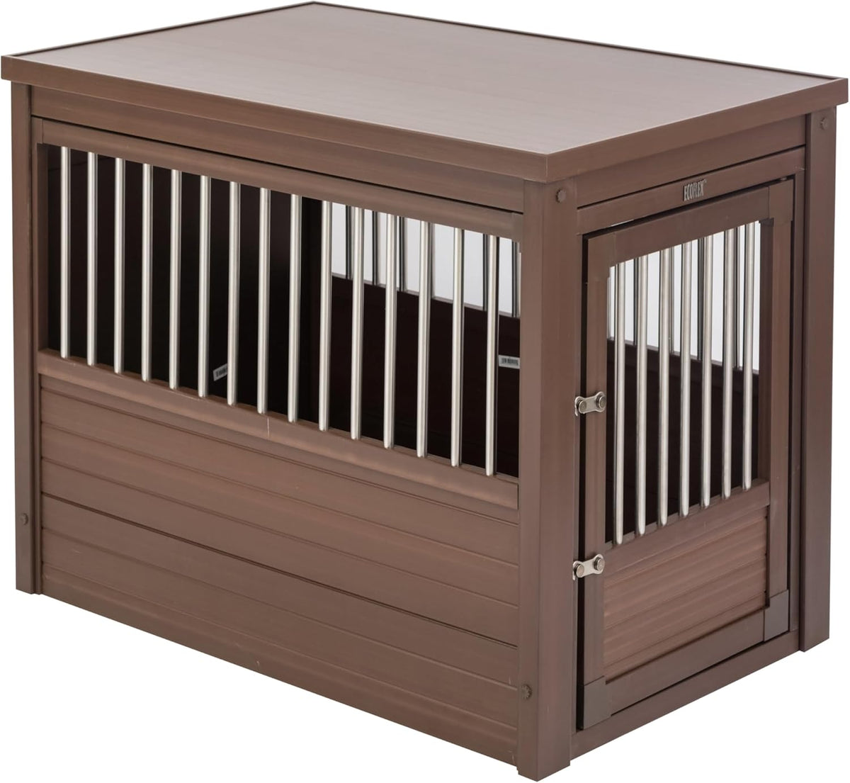 New Age Pet ECOFLEX Dog Crate End Table - Durable Wood-Plastic Composite with Stainless Steel