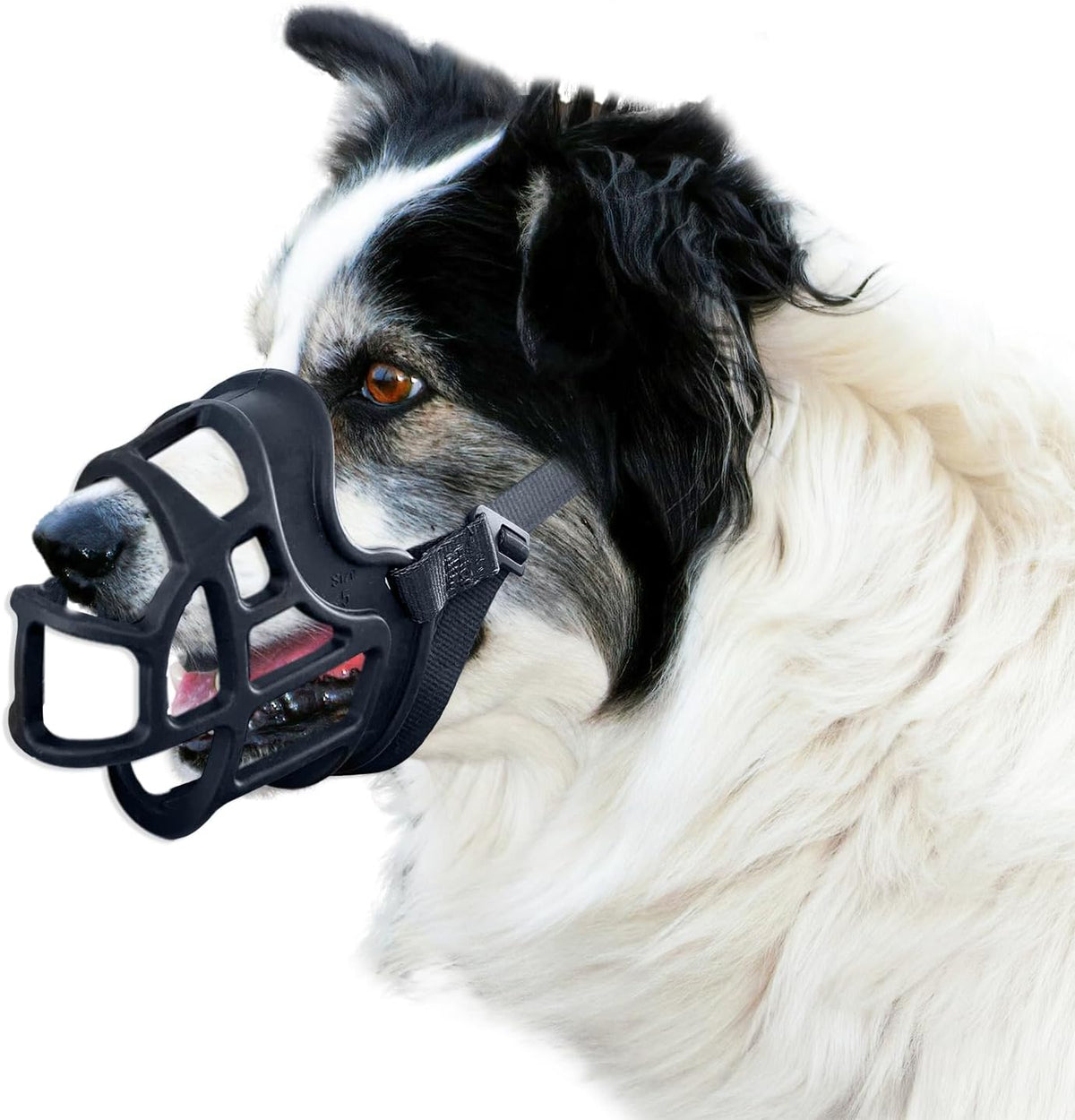 Dog Muzzle, OKKIC Basket Muzzle Anti Biting Chewing, Sturdy Lightweight Muzzle Allows Panting